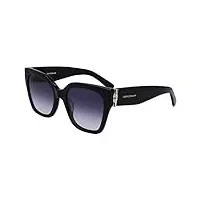 longchamp lo732s sunglasses, 001 black, 55 unisex