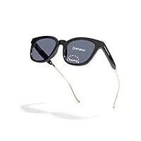 e & r elegant rabbit lunettes de soleil de lecture bifocales pour homme et femme avec visière tendance invisible et verres teintés uv400, noir , m