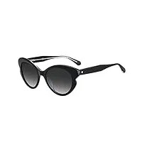 kate spade elina/g/s sunglasses, 807/9o black, 53 unisex