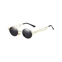 vintage ovale métal gothique steampunk lunettes de soleil femmes hommes rétro lunettes de soleil miroir lunettes