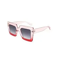 feisedy lunettes de soleil surdimensionnées carrées femmes vinatge fashion shades lunettes de soleil de luxe larges avec protection uv400 b2380