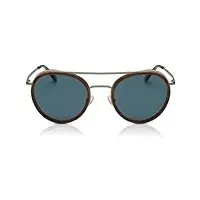 vuarnet - lunettes de soleil mixtes edge round vl2105 ecaille, verre minéral bleu polarisé