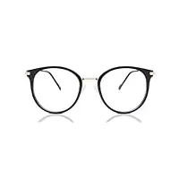 smartbuy collection tronte mtr-97b 51 lunettes de vue ovales noir or rose, noir et or rose, 51