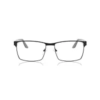 smartbuy collection menning 881 57 lunettes de vue rectangulaires pour homme noir mat, noir mat, 57