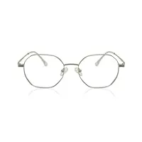 smartbuy collection hurp m297a 49 lunettes de vue à monture intégrale motif géométrique argenté, argenté, 49