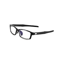 lunettes de vue lecture anti-lumière bleue de style sport à la mode pour hommes, lecteurs tr90 légers et flexibles (color : black, size : 2.0 x)