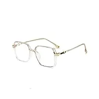 lunettes de lecture carrées surdimensionnées élégantes tr90 pour femmes hommes, lunettes de vue anti-lumière bleue (color : orange, size : +2.50)