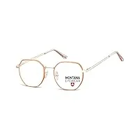 montana eyewear mm585 mm585e 49 lunettes de vue unisexes, orange/doré, 49
