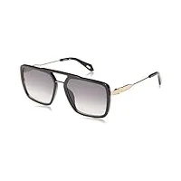 just cavalli sunglasses sjc040 total shiny black 58/17/145 homme lunettes de soleil