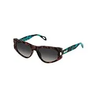 just cavalli sunglasses sjc034 red 55/17/140 unisexe adulte lunettes de soleil, rouge (shiny havana), mixte