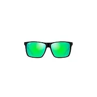 maui jim mamalu bay lunettes de soleil, noir mat, 59.5/15/143 mixte