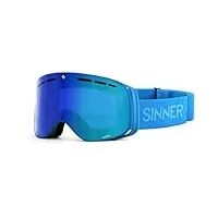 sinner olympia-matte sky blue-double full green mirror vent-cat. s3 lunettes de soleil unisexe pour adultes multicolore taille unique