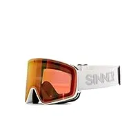 sinner snowghost-matte white-double sintrast-trans+ cat.s1-s3 lunettes de soleil, adultes, unisexe, multicolore (multicolore), taille unique