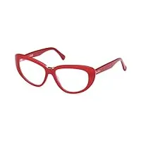 maxmara mm 5109-b 066 lunettes de vue avec verres opales brillantes/rouges, verres opales brillantes, rouge/bleu, 56/16/145