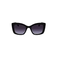 karl lagerfeld kl6139s sunglasses, black, 6 1/2 women's
