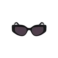 karl lagerfeld kl6144s sunglasses, matte black, 50 women's