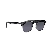 trespass lunettes de soleil unisexe monture métal verres fumés polarisés catégorie 3 fest ii, noir , each