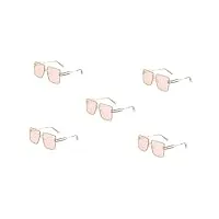 besportble 5 pièces des lunettes de soleil lunettes pour hommes mode lunettes de soleil strass pour femme lunettes de soleil femme surdimensionnées masculin métal protection solaire