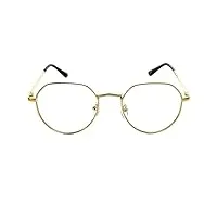 blues lunettes vue unisexe monture doré or gold old school vintage aviateur ovale octogonal luxury rétro homme & femme
