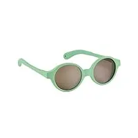 bÉaba, lunettes de soleil pour bébé 9-24 mois, protection 100% uv - cat 3, protection latérale, confort optimal, branches ajustables 360°, joy, vert neon