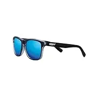zippo lunettes de soleil unisexe cod. ob201-2 monture square/pillow polycarbonate noir, transparent, verres bleus avec étui en pièce, noir, transparent.