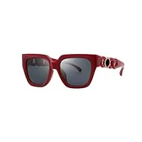 agrieve lunettes de soleil de luxe pour dames mode carré blanc lunettes de soleil femmes vintage surdimensionné nuances lunettes femme, rouge, taille unique