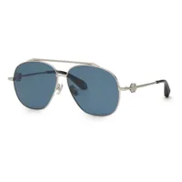 roberto cavalli src008v sunglasses doré blue / cat3 homme