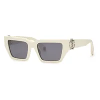 roberto cavalli src016m sunglasses blanc smoke/mirror silver / cat3 homme