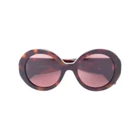 alexander mcqueen eyewear lunettes de soleil à monture ronde - marron