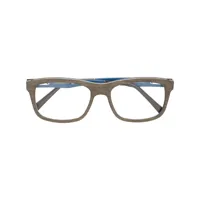 gold and wood lunettes de vue à monture carrée - gris