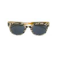 mykita square frame printed sunglasses - métallisé