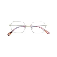 chloé eyewear lunettes de vue à monture rectangulaire - métallisé