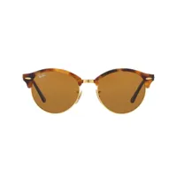 ray-ban lunettes de soleil clubround - marron