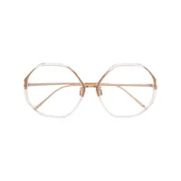 linda farrow lunettes de vue à monture ronde lfl901 - or