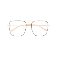 gucci eyewear lunettes de vue à monture carrée - or