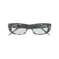 thom browne eyewear lunettes de soleil à effet écaille de tortue - gris