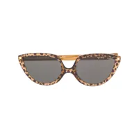 mykita lunettes de soleil sosto paz leopard - marron