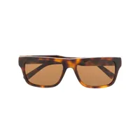 zegna lunettes de soleil à monture carrée - marron