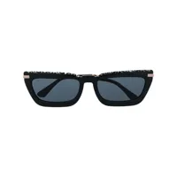 jimmy choo eyewear lunettes de soleil à monture rectangulaire - noir