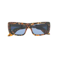 marni eyewear lunettes de vue à monture rectangulaire - marron