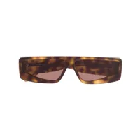 courrèges lunettes de soleil à effet écaille de tortue - marron