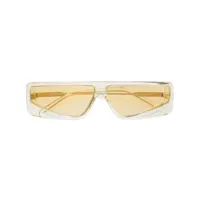 courrèges eyewear lunettes de soleil à monture papillon - jaune