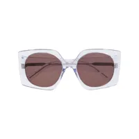courrèges lunettes de soleil à monture oversize - tons neutres
