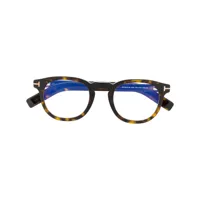 tom ford eyewear lunettes de vue à monture ronde ft5629b - marron