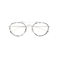 thom browne eyewear lunettes de vue à monture ronde - gris