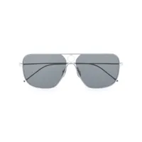 thom browne eyewear lunettes de soleil à monture rectangulaire - argent
