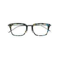 thom browne eyewear lunettes de vue à effet écaille de tortue - gris