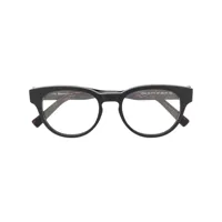 zegna lunettes de vue à monture ronde - noir