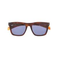 eyewear by david beckham lunettes de soleil à monture rectangulaire - marron