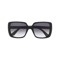 gucci eyewear lunettes de soleil à monture carrée - noir
